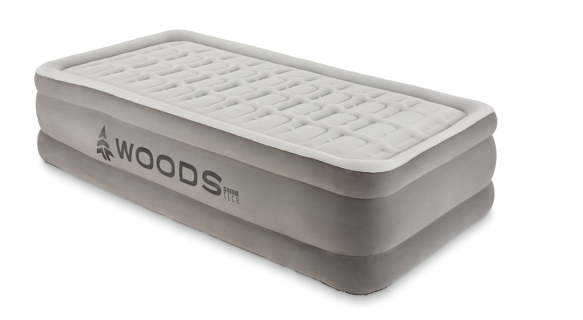 Woods Tritech Double-High Air Mattress with Built-In 120V Pump, Twin