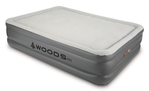 Woods Tritech Memory Foam Double-High Queen Air Mattress with Built-In 120V Pump