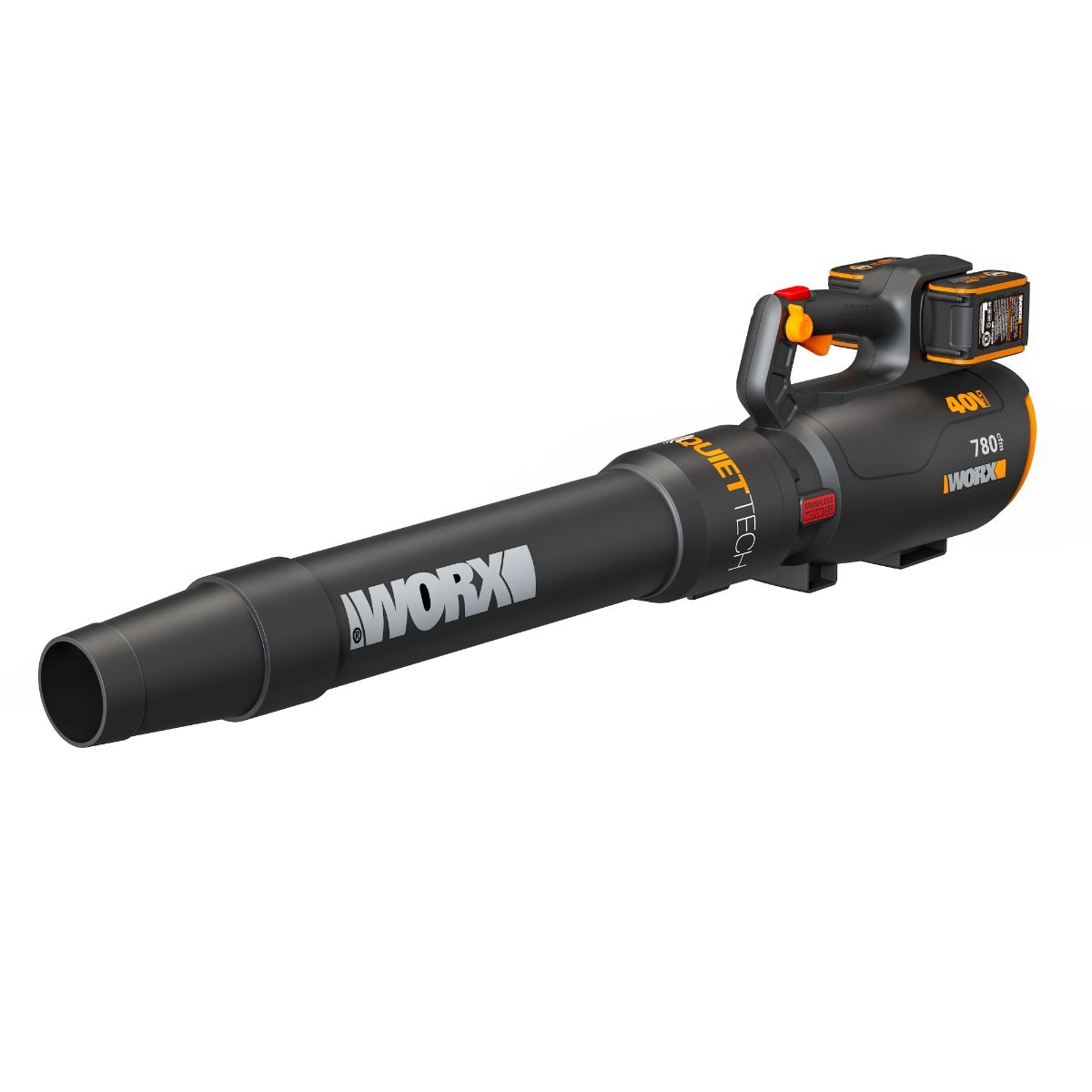 Worx 40V Power Share 780 CFM 190 MPH QuietTech Leaf Blower