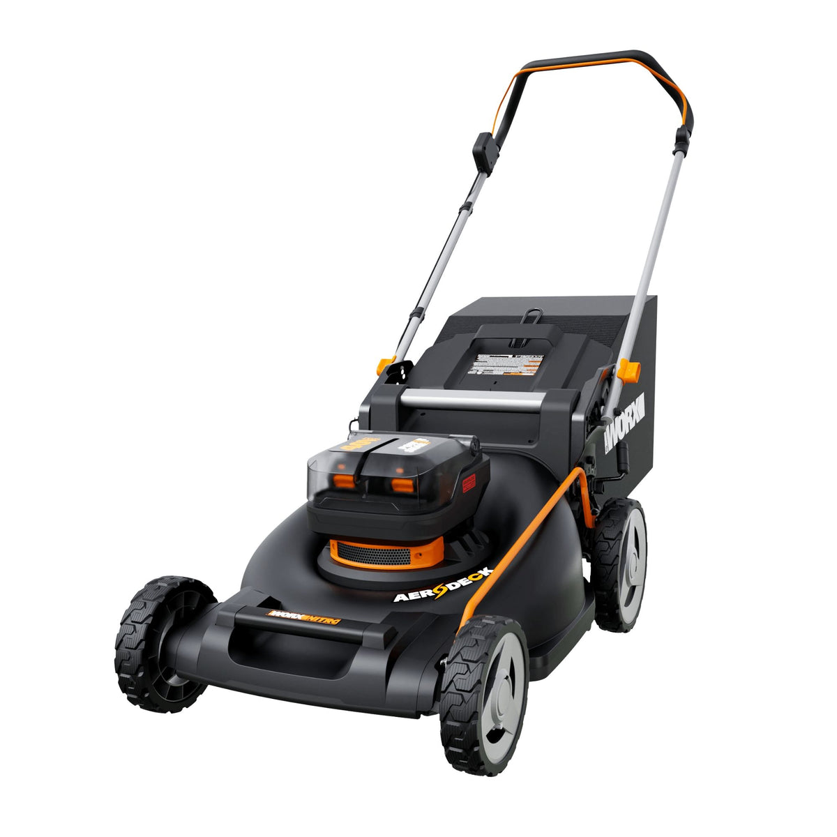 Worx NITRO 3-in-1 40V Push Poly Mower with IntelliCut, 21-in