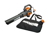 WORX WG522 Trivac 12 Amp 3-in-1 Electric Vacuum Blower/Mulcher/Vac with Shoulder Strap