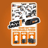 WORX WG779 40V Power Share Cordless Mulching Poly Lawn Mower, 14-in image 6