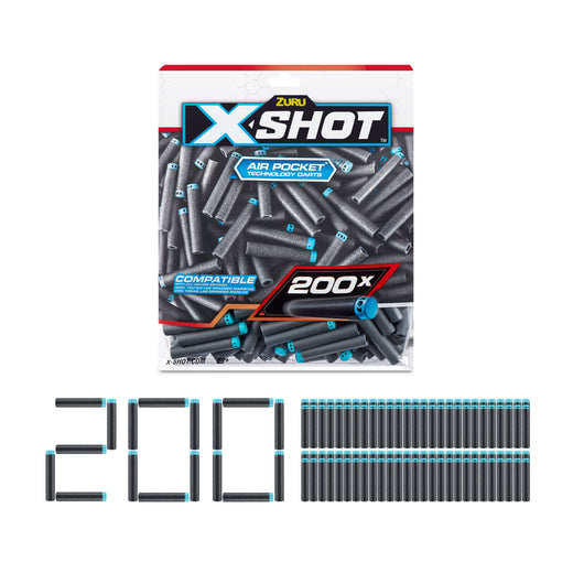 X-Shot Excel Refill Darts Foilbag, 200-pk, Ages 8+