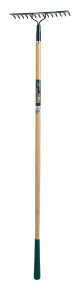 Yardworks 14-in Wide Metal 14-Tine Head Rake, 48-in Hardwood Shaft image 2