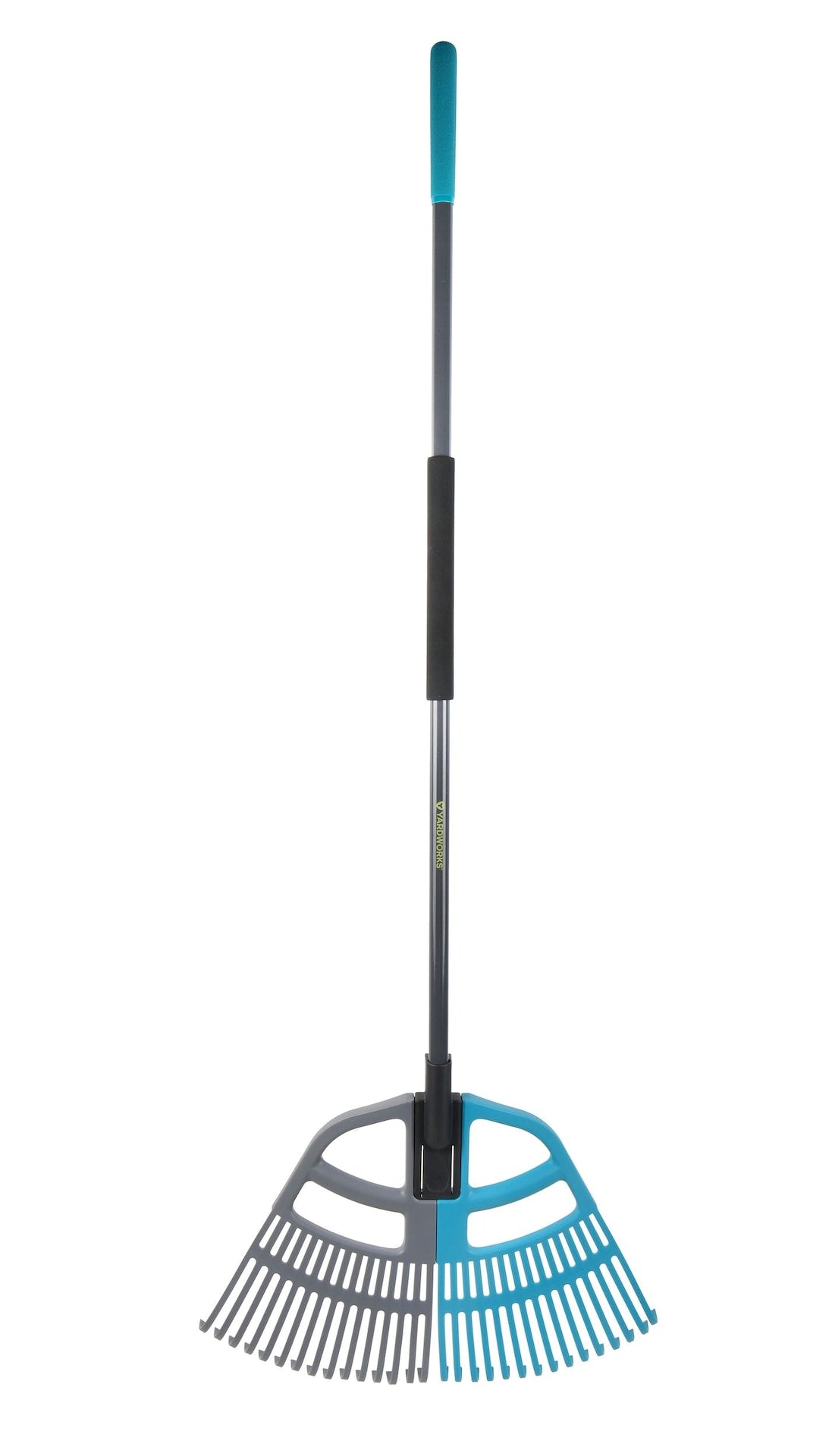 Yardworks 3-in-1 30-Tine Leaf Rake with Fibreglass Shaft, 24-1/2-in Wide