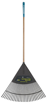 Yardworks 30-Tine Jumbo Leaf Rake with Hardwood Shaft, 30-in image 3