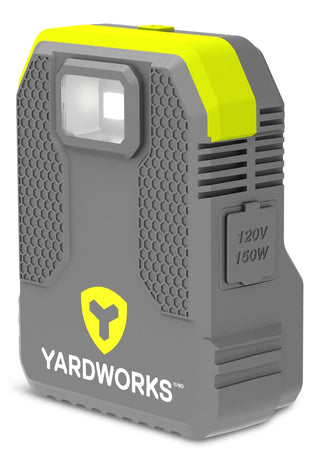 Yardworks 48V Max USB Power Inverter with LED Light, 150W
