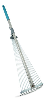 Yardworks 7 to 21-in Wide Metal Adjustable-Tine Telescopic Leaf Rake, 32 to 63-in Aluminum Shaft image 2