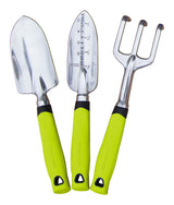 Yardworks Aluminium Garden Tool Set with Rubber Handles, Assorted Colours, 3-pc image 3