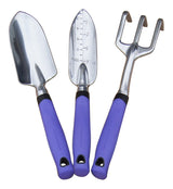 Yardworks Aluminium Garden Tool Set with Rubber Handles, Assorted Colours, 3-pc image 6