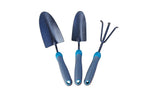 Yardworks Carbon-Steel Garden Tool Set with Rubber Handles, Hammertone Finish, 3-pc image 2