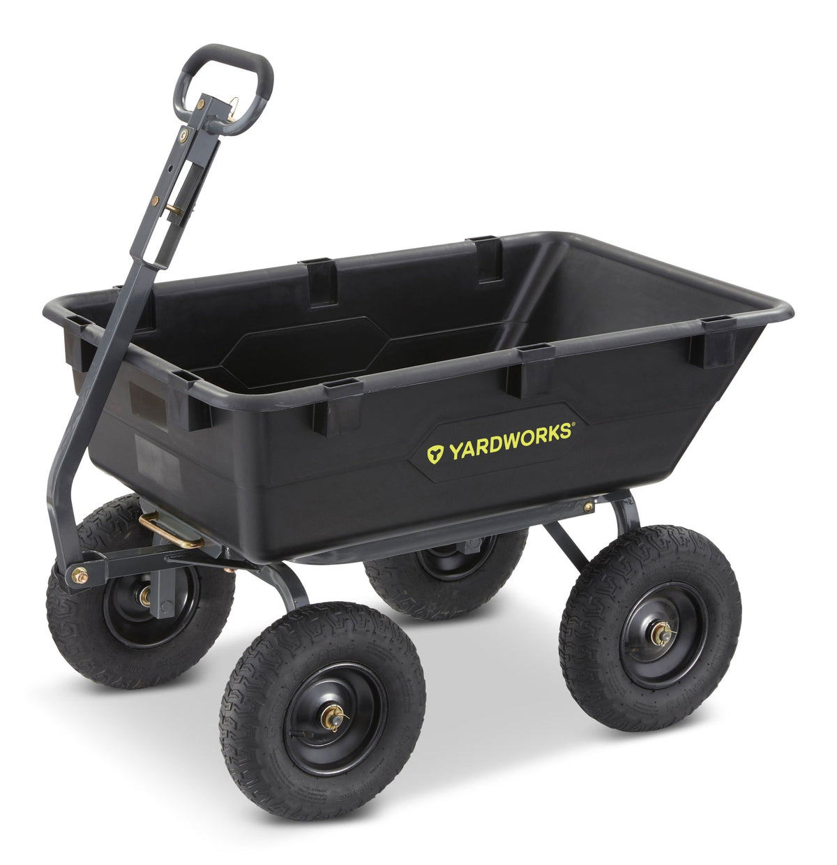 Yardworks Poly Tray 4-Wheel Garden/Yard Cart, 1200-lb