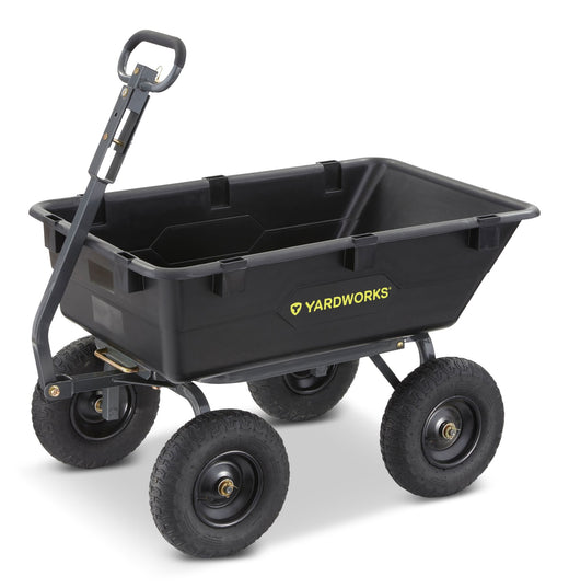 Yardworks Poly Tray 4-Wheel Garden/Yard Cart, 1200-lb
