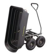 Yardworks Poly Tray 4-Wheel Garden/Yard Cart, 600-lb image 2