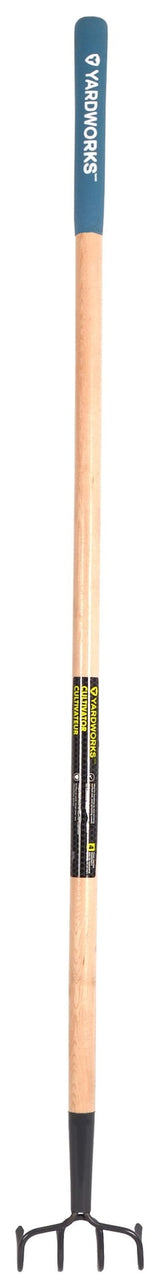 Yardworks Steel 4-Tine Cultivator, 57-in Wooden Shaft image 3