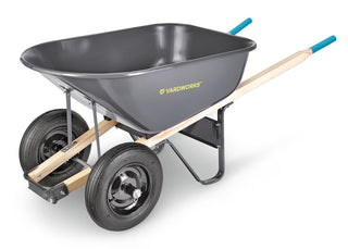 Yardworks Steel Tray 2-Wheel Garden Wheelbarrow, 6-cu-ft