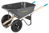 Yardworks Steel Tray 2-Wheel Garden Wheelbarrow, 6-cu-ft image 2