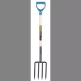 Yardworks Tempered-Steel 4-Tine D-Grip Garden Fork, 30.5-in Wooden Shaft image 3