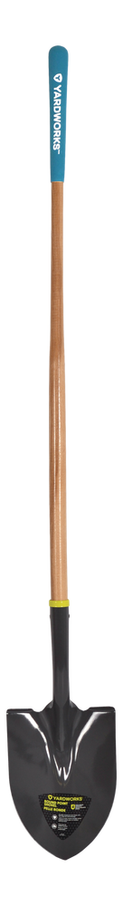 Yardworks Tempered Steel Round Point Long Handle Shovel, 62-In, Hardwood Shaft image 2