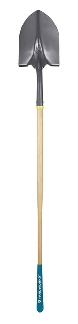Yardworks Tempered Steel Round Point Long Handle Shovel, 62-In, Hardwood Shaft image 5