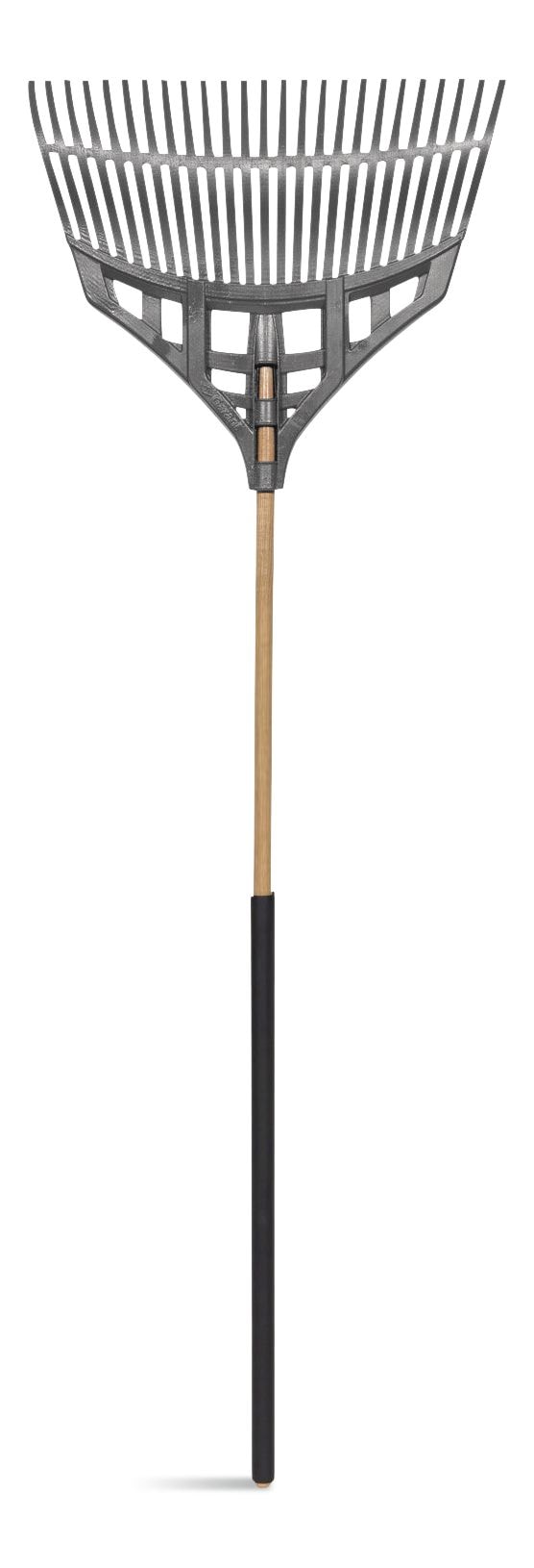 Yardworks Ultra-Light Leaf Rake with Hardwood Shaft, 24-in