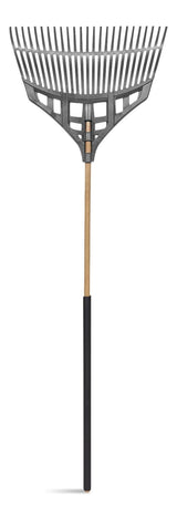 Yardworks Ultra-Light Leaf Rake with Hardwood Shaft, 24-in image 2