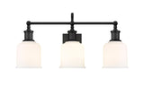 Z-Lite Bryant 3-Light Vanity Light, Black with Opal Shade image 2