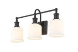 Z-Lite Bryant 3-Light Vanity Light, Black with Opal Shade image 4