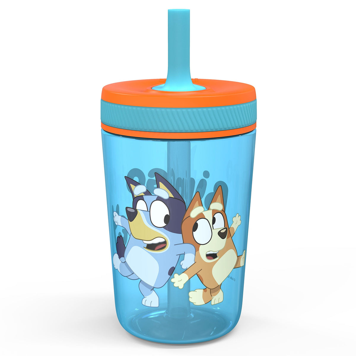 Zak Designs Bluey Kelso Straw Water Bottle for Kids, 50-oz