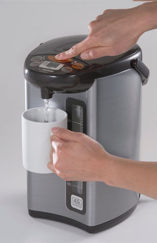 Zojirushi Electric Hot Water Boiler, Warmer & Dispenser, Black/Stainless Steel, 4-L