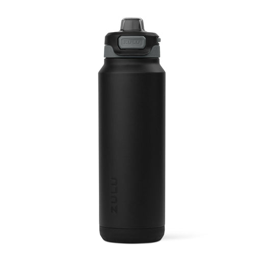 Zulu Powerfill Pro Vacuum Insulated Stainless Steel Bottle, 32-oz, Black, with Quick Fill Lid