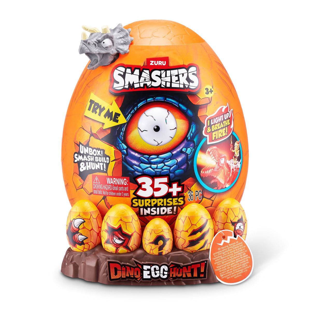 Zuru Smashers Dino Egg Hunt Mystery Playset Capsule for Ages 3+, Assorted Figures