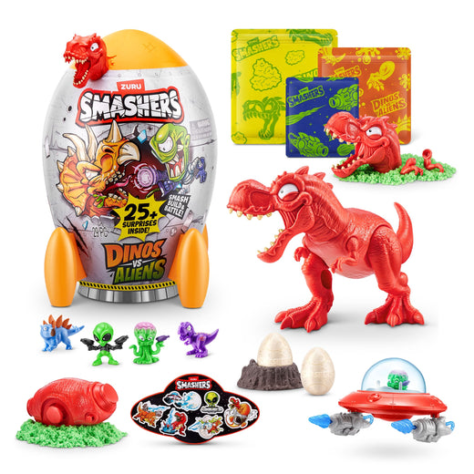 Zuru Smashers Dino Vs Aliens Rocket Ship Mystery Playset Capsule for Ages 3+, Assorted Figures