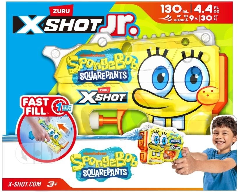 Zuru X Shot Skins SpongeBob Jr Fast Fill Water Soaker
